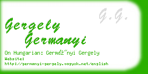 gergely germanyi business card